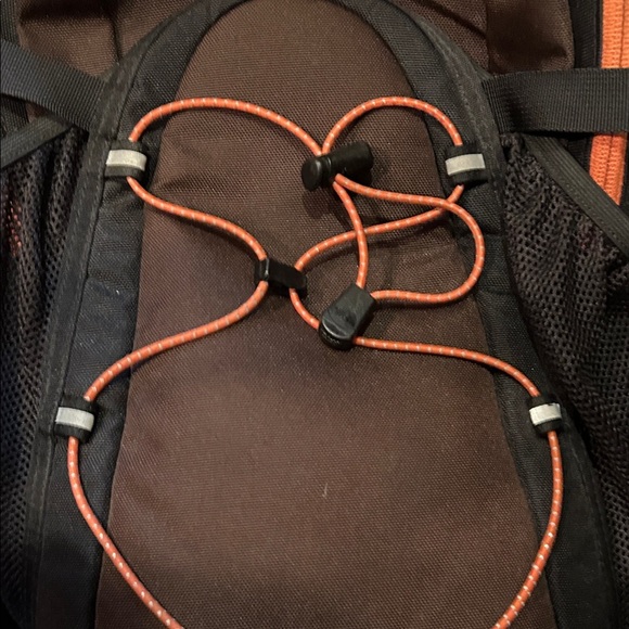 The North Face Men's Dark Brown Backpack with Orange Accents - Picture 4 of 12